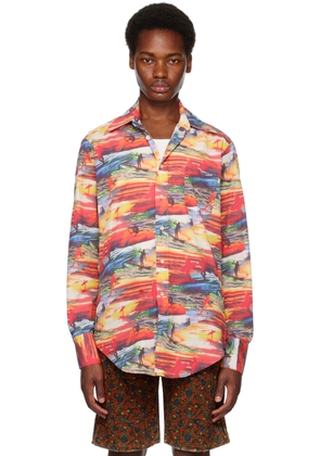 ERL Red Printed Shirt