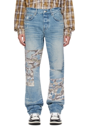AMIRI Indigo Camo Boro Jeans