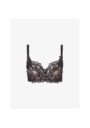 Womens Panache Allure Lace-Embroidered Stretch-Woven Bra