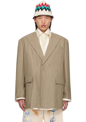 Jil Sander Taupe Padded Blazer