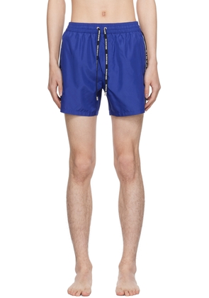 Balmain Navy Printed Swim Shorts