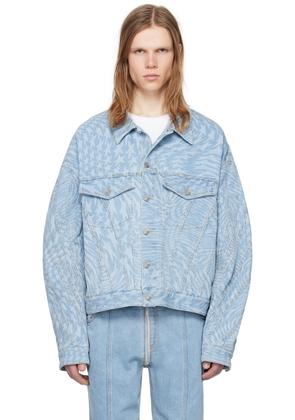 Mugler Blue Star Denim Jacket