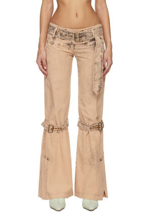KNWLS Beige Issa Denim Trousers