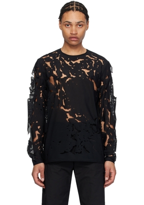 POST ARCHIVE FACTION (PAF) Black 6.0 Left Long Sleeve T-Shirt