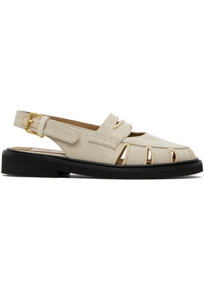 Thom Browne Beige Slingback Cutout Sandals