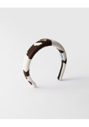 Printed leather headband