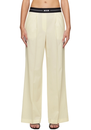 MSGM Off-White Suiting Trousers