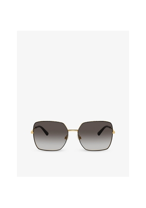 Womens Dolce & Gabbana Dg2242 Square-Frame Metal Sunglasses