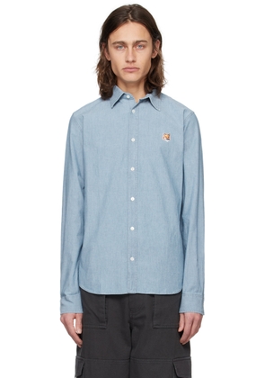 Maison Kitsuné Blue Fox Head Shirt