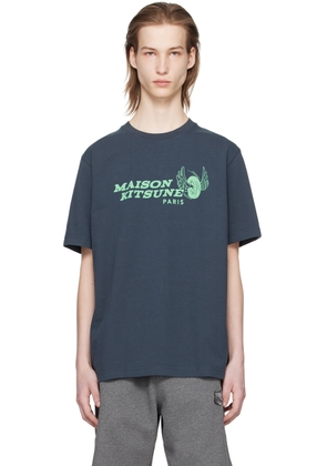 Maison Kitsuné Navy Racing Wheels T-Shirt
