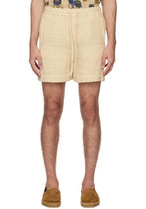HARAGO Off-White Drawstring Shorts