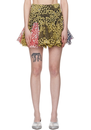 Edward Cuming Multicolor Godet Miniskirt