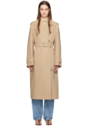 TOTEME Beige Notched Lapel Trench Coat