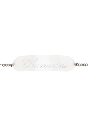 Blumarine Silver Placca Plexi Belt