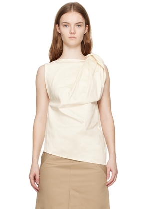 TOTEME Off White Shoulder-Twist Blouse