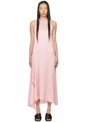 JW Anderson Pink Draped Midi Dress