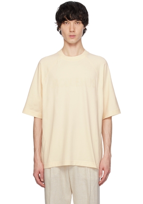 JACQUEMUS Beige Les Classiques 'Le t-shirt Typo' T-Shirt
