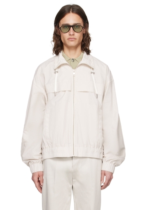 AMI Paris Off-White Zip Bomber Jacket