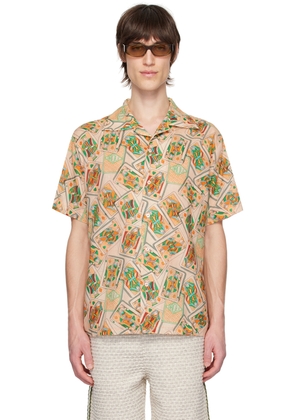 Drôle De Monsieur Beige 'La Chemise Jeu de Cartes' Shirt