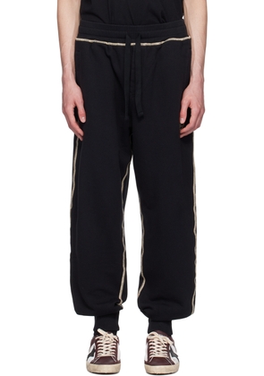Dolce & Gabbana Black Heraldic DG Logo Sweatpants