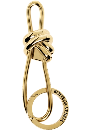 Bottega Veneta Gold Andiamo Keychain
