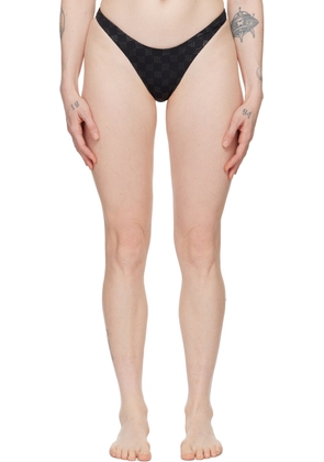 MISBHV Black Monogram Bikini Bottom