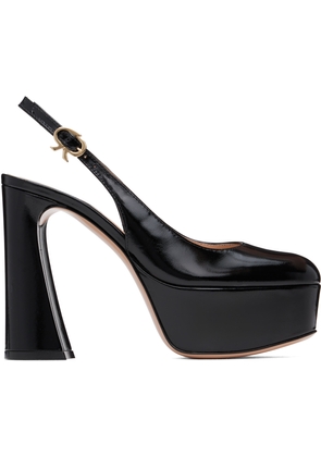 Gianvito Rossi Black Bessie Heels