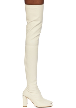 Bottega Veneta White Tripod Over-The-Knee Boots