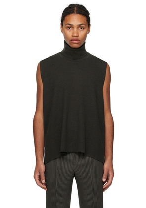 HOMME PLISSÉ ISSEY MIYAKE Black Framework Vest