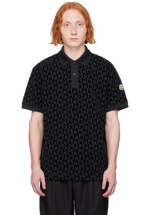 Moncler Navy Monogram Polo
