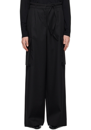 Róhe Black Tailored Cargo Trousers