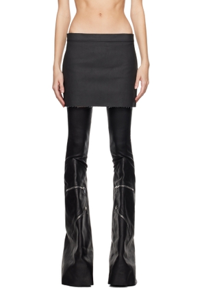Rick Owens Black Porterville Denim Miniskirt