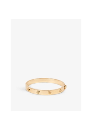 Womens Tory Burch Miller Stud Gold-Toned Stainless-Steel Bracelet