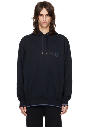 Paul Smith Navy Embroidered Logo Hoodie