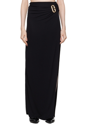 Casablanca Black Draped Maxi Skirt