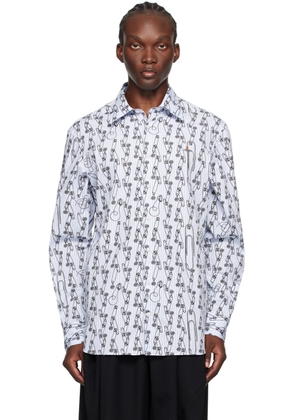 Vivienne Westwood White & Blue Ghost Shirt
