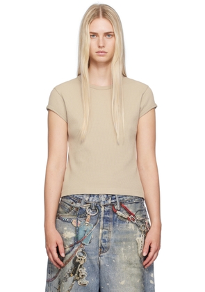 Acne Studios Taupe Garment-Dyed T-Shirt