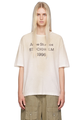 Acne Studios Off-White Printed T-Shirt
