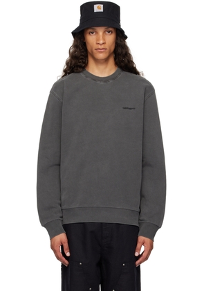 Carhartt Work In Progress Black Duster Script Sweatshirt