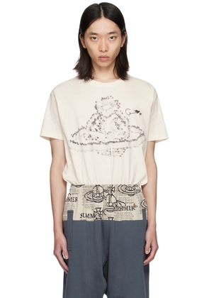 Vivienne Westwood Off-White Safety Pin Orb Classic T-Shirt