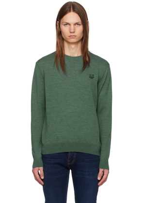 Maison Kitsuné Green Bold Fox Head Patch Regular Sweater