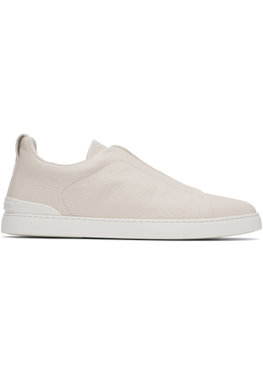 ZEGNA Off-White Triple Stitch Sneakers