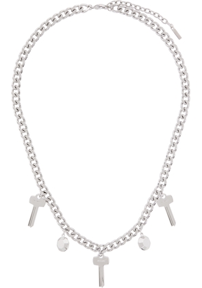 We11done Silver Key Charm Chain Necklace