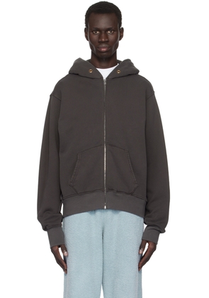 Les Tien Black Heavyweight Zip Hoodie