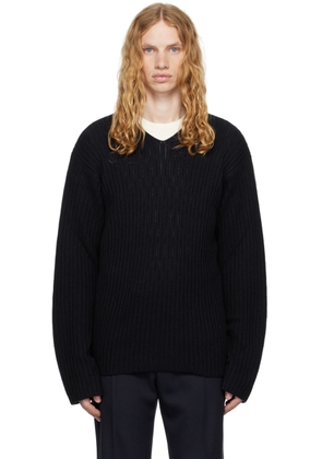 The Row Navy Gustave Sweater