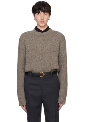 Bottega Veneta Taupe Wool Tailored Sweater