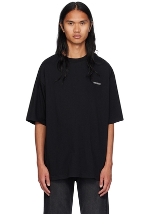 We11done Black Princess Print Damaged T-Shirt