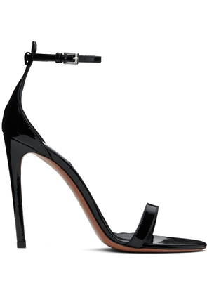ALAÏA Black High Calfskin Heeled Sandals