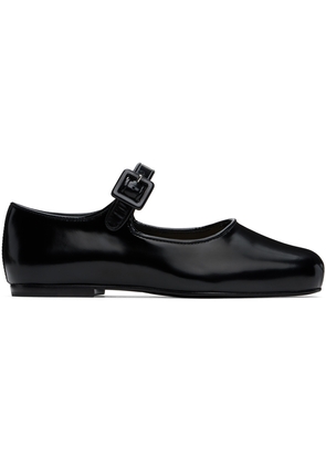 Sandy Liang Black Mary Jane Pointe Ballerina Flats