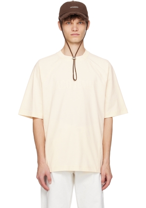 JACQUEMUS Beige Les Classiques 'Le t-shirt Typo' T-Shirt